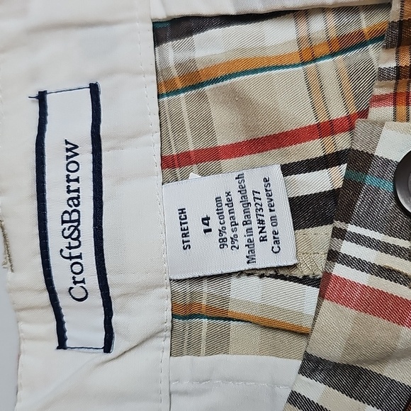 Croft And Barrow Plaid Bermuda Shorts Sz 14 - Picture 7 of 11